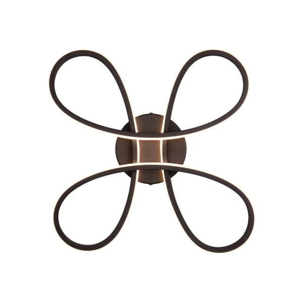 Crna LED stropna svjetiljka 40x40 cm Fly – Trio-image-1