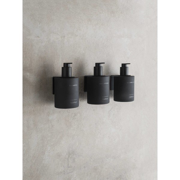 Crni stakleni zidni dozatori za sapun u setu 3 kom 350 ml Kirei – Blomus-image-1
