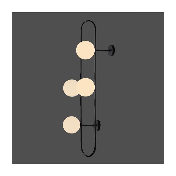 Crna zidna svjetiljka Squid Lighting Elips, visina 124 cm-image-1