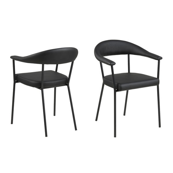 Set od 2 crne blagovaonske stolice Actona Ava