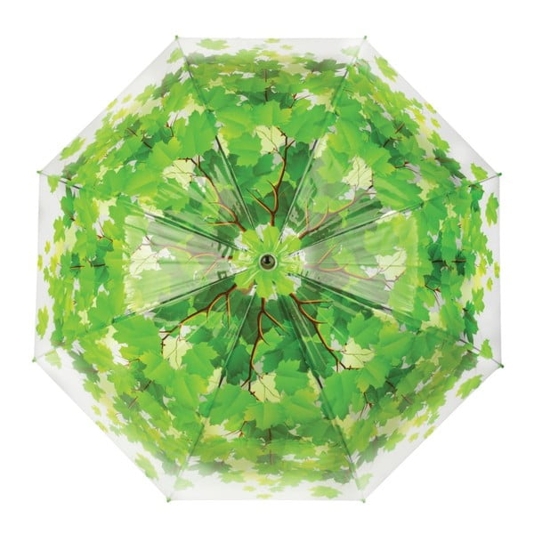 Prozirni kišobran od trske sa zelenim detaljima, otporan na vjetar Esschert Design Ambiance Birdcage Leaf, ⌀ 92,5 cm-image-2