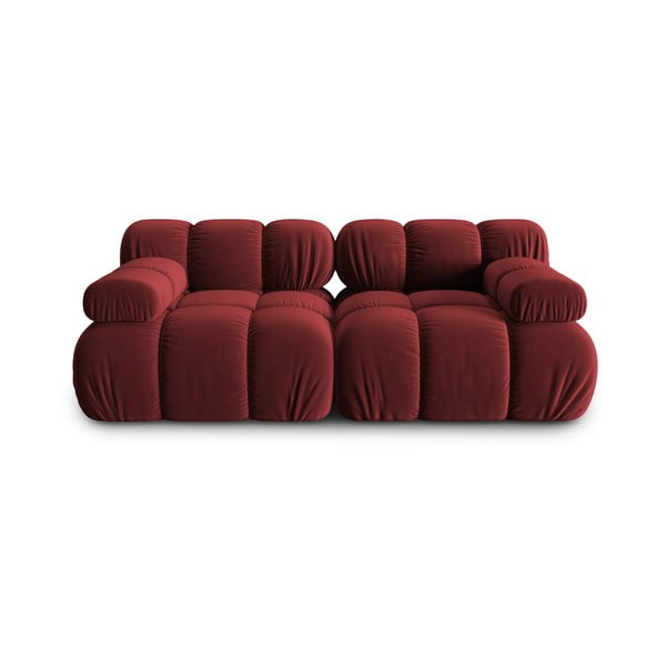 Crvena baršunasta sofa 188 cm Bellis – Micadoni Home
