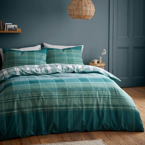 Zelena posteljina 200x135 cm Roxburgh Kelso - Catherine Lansfield-image-2