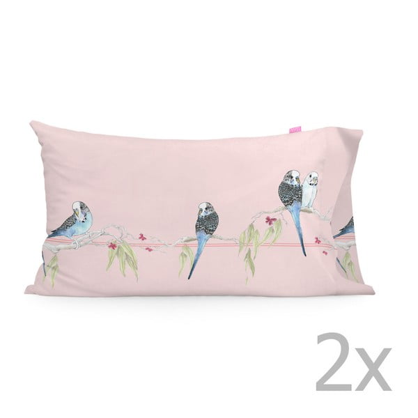 Set od 2 pamučne jastučnice Happy Friday Parakeet, 50 x 75 cm