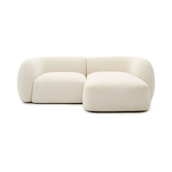 Krem kutna garnitura od šenila (s desnim kutom/s ležaljkom) Martina – Kave Home