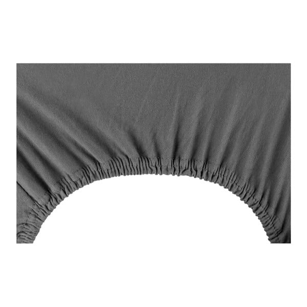 Tamno siva elastična plahta DecoKing Nephrite, 180/200 x 200 cm-image-3