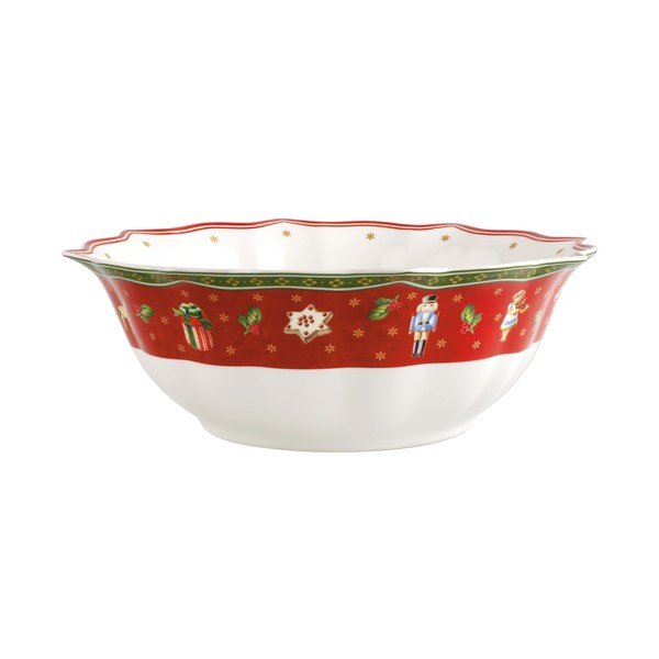 Bijelo-crvena porculanska božićna posuda Toy's Delight Villeroy & Boch, Ø 32 cm-image-2