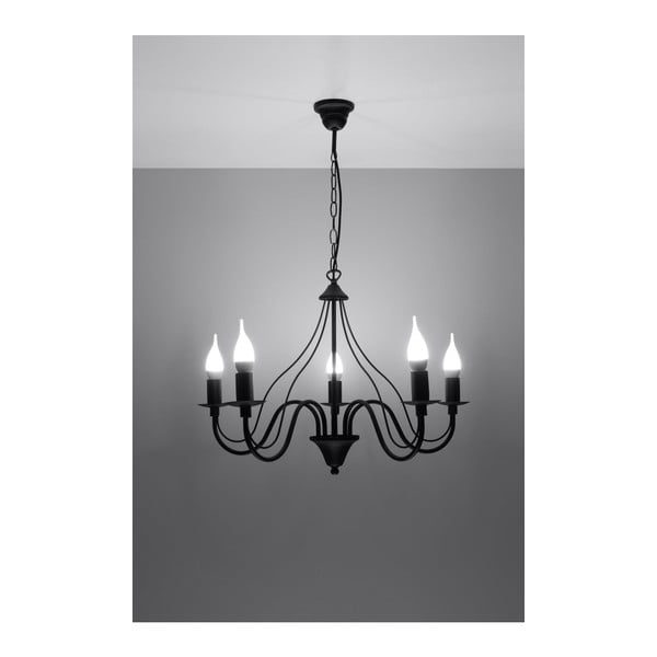 Crna viseća svjetiljka Sollux Fiorano 5-image-3