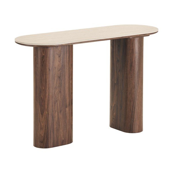 Bež/tamno smeđi pomoćni stol s keramičkom daskom 40x120 cm Delphi – House Nordic