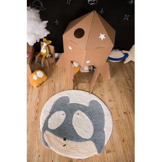 Sivi/krem periv/ručno rađen vunen dječji tepih ø100 cm Astromouse – Lorena Canals