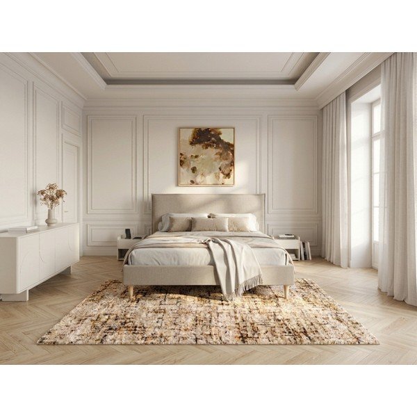 Bež bračni krevet Bobochic Paris Sary Light, 160 x 200 cm-image-3