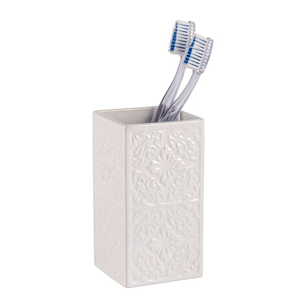 Bijela keramička šalica za četkice za zube Wenko Cordoba