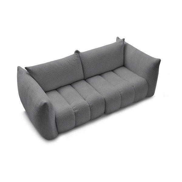 Siva sofa od bouclé tkanine 234 cm Azra – Bobochic Paris-image-3