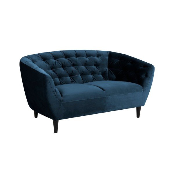 Tamnoplavi baršunasti kauč Acton Ria, 150 cm-image-2