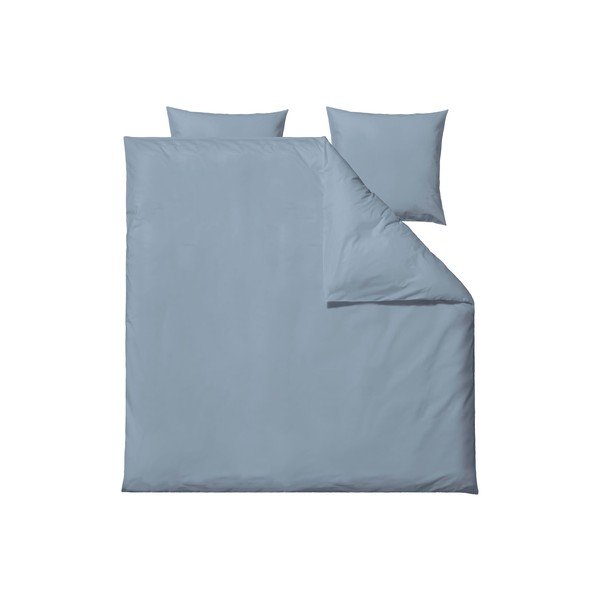 Plava posteljina za bračni krevet/za produženi krevet od pamučnog perkala 200x220 cm Crisp – Södahl-image-4