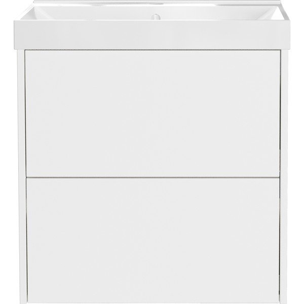 Bijeli zidni ormarić za ispod umivaonika u mat dekoru 61x65 cm Bodera – Germania-image-3