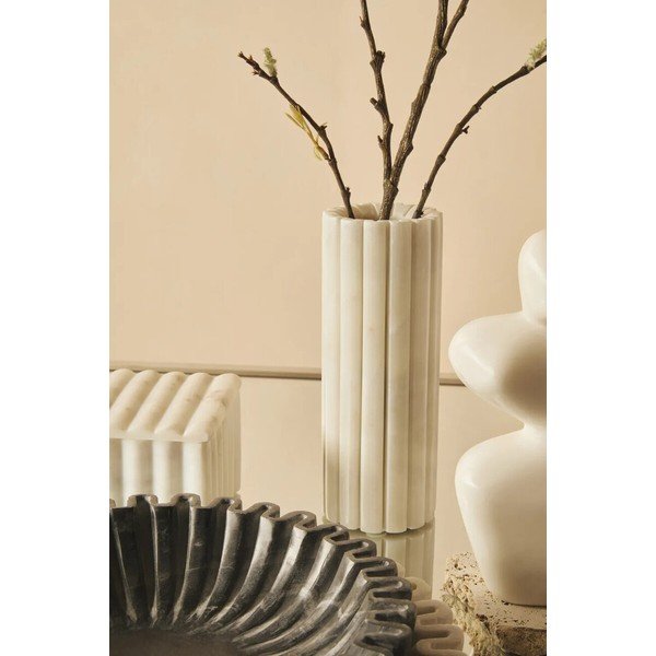 Bijela mramorna vaza (visina 20 cm) Savio – Premier Housewares-image-3