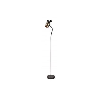 Crna/u zlatnoj boji stojeća svjetiljka s metalnim sjenilom (visina 133,5 cm) Mouse – GTV