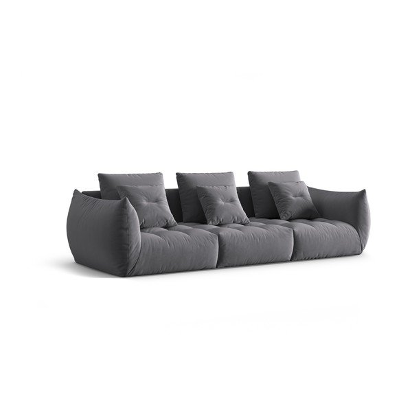 Tamno siva baršunasti sofa 332 cm Bloom – Micadoni -image-2