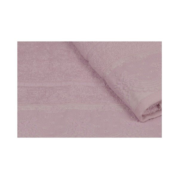 Set od dva ružičasta barokna ručnika, 150 x 90 cm-image-3