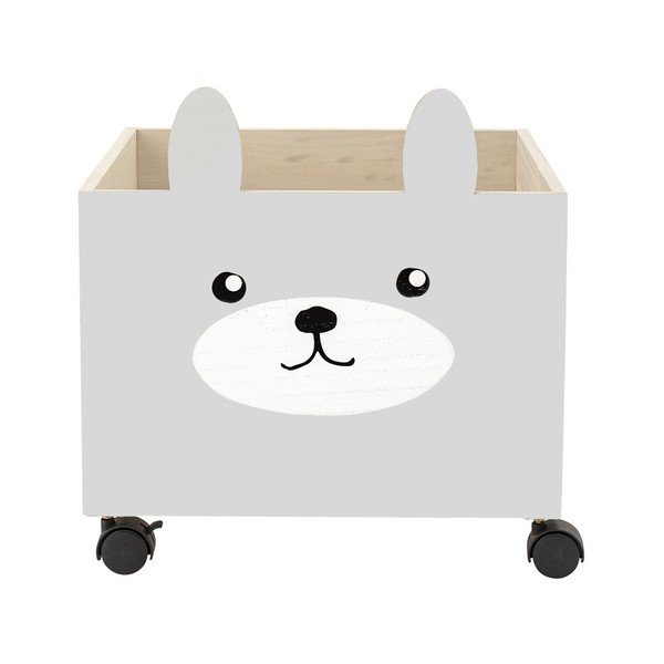 Drvena kutija za pohranu igračaka na kotačima Bloomingville Storage Bear-image-1