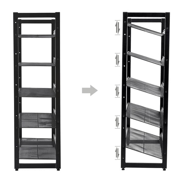 Crni metalni stalak za 15 pari obuće Songmics-image-2