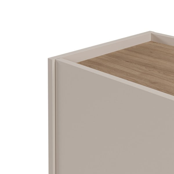 Krem/u prirodnoj boji komoda u dekoru hrasta 150x82,5x40,5 cm Lucile – Marckeric-image-3