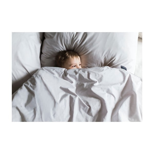 Svijetlo siva navlaka za poplun za krevet za jednu osobu od egipatskog pamuka 155x200 cm Perla – WeLoveBeds-image-3