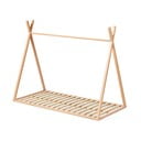 Dječji krevet od masivne bukve u obliku kućice s podnicom 90x190 cm u prirodnoj boji Maralis – Kave Home