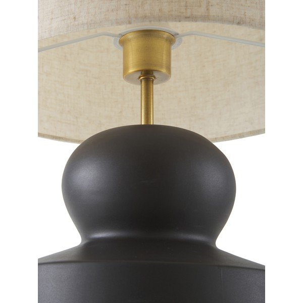 Crno-bež keramička stolna lampa Westwing Collection Georgina, visina 52 cm-image-2