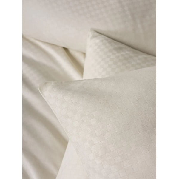 Bež posteljina za krevet za jednu osobu od renforce pamuka 140x200 cm Checkered – Mila Home Luxury-image-2
