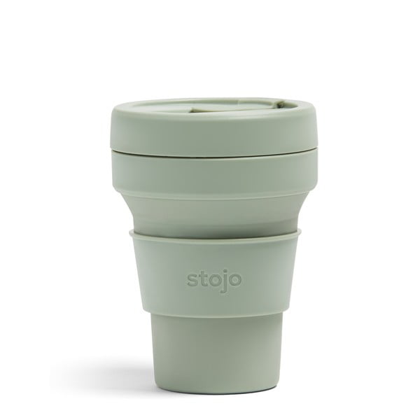 Zelena putna šalica Stojo Pocket Cup Sage, 355 ml