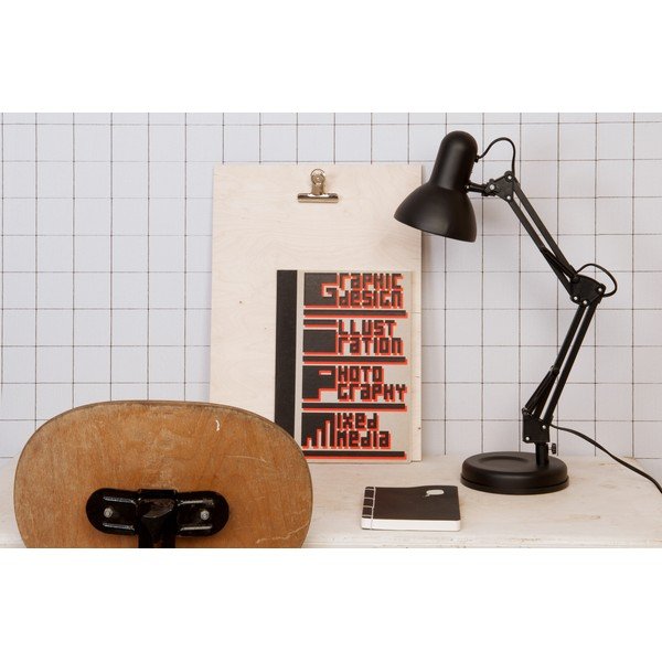 Crna stolna lampa Leitmotiv Hobby, ø 12,5 cm-image-3