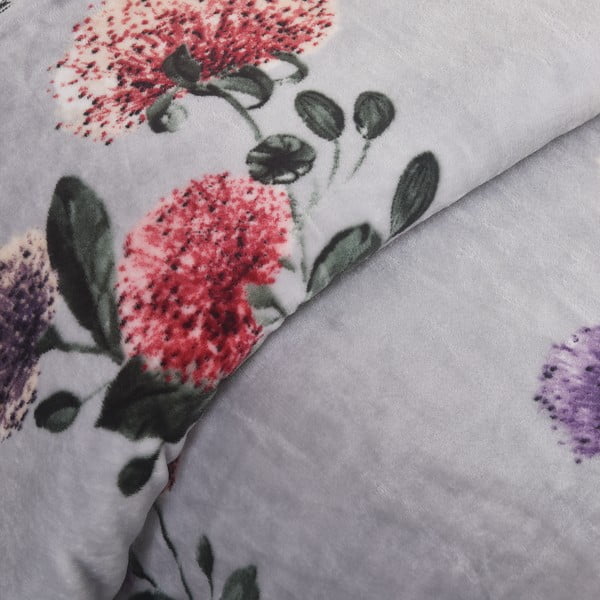 Svijetlo siva posteljina za krevet za jednu osobu od mikropliša 140x200 cm Margot – My House-image-3