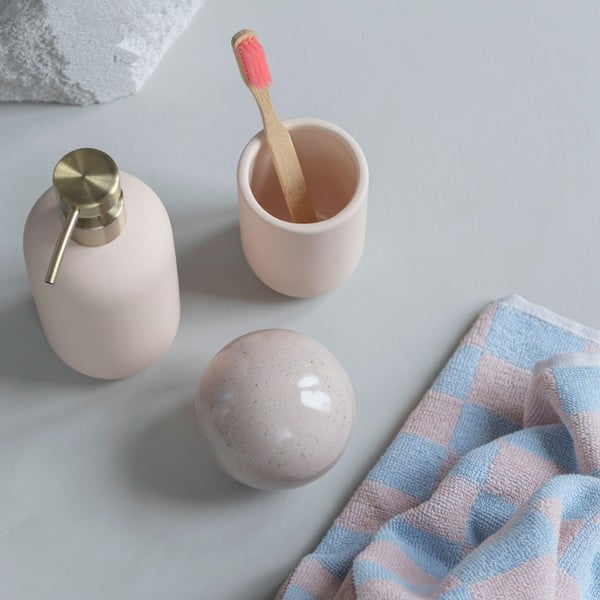 Plavo-ružičasti ručnik od organskog pamuka 50x90 cm Retro - Mette Ditmer Denmark-image-2