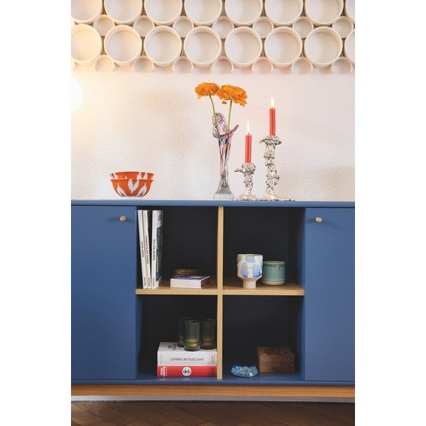 Tamno plava niska komoda 175x80 cm Color Living – Tom Tailor-image-3