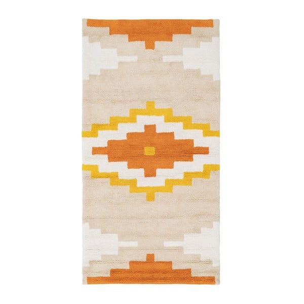 Narančasta periva pamučna staza 90x175 cm Azteca – Ixia