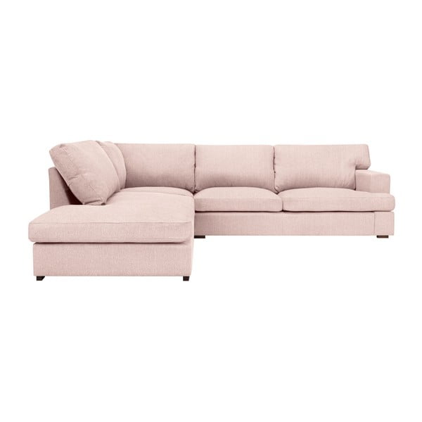Svijetlo ružičasta kutna garnitura Windsor & Co Sofas Daphne, lijevi kut