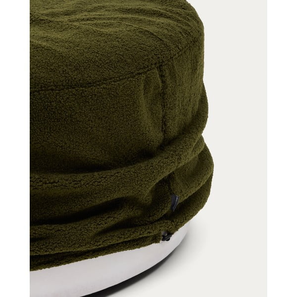 Zeleni tabure od bouclé tkanine Kaeli – Kave Home-image-2