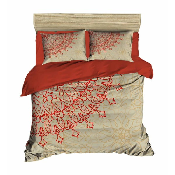 Mandala Bež set posteljine i plahti, 200 x 220 cm