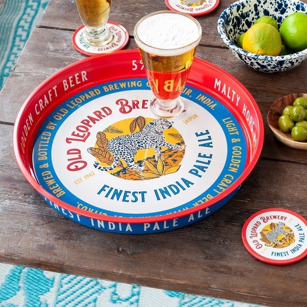 Metalni pladanj ø 33 cm Old Leopard Brewery – Rex London-image-1