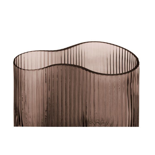 Smeđa staklena vaza PT LIVING Wave, visina 18 cm-image-2