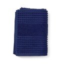 Tamno plavi ručnik od organskog pamuka od frotira 50x100 cm Check – JUNA