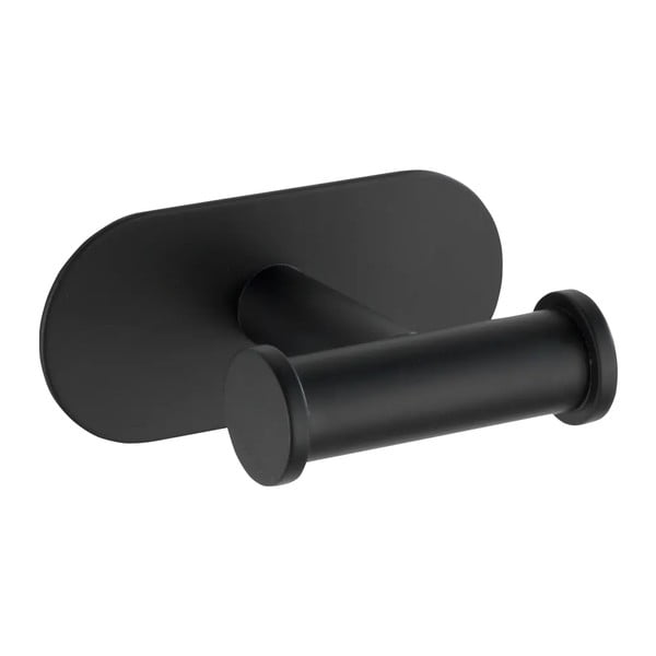 Mat crni samoljepljiv set pribora za kupaonicu od nehrđajućeg čelika Orea – Wenko-image-4