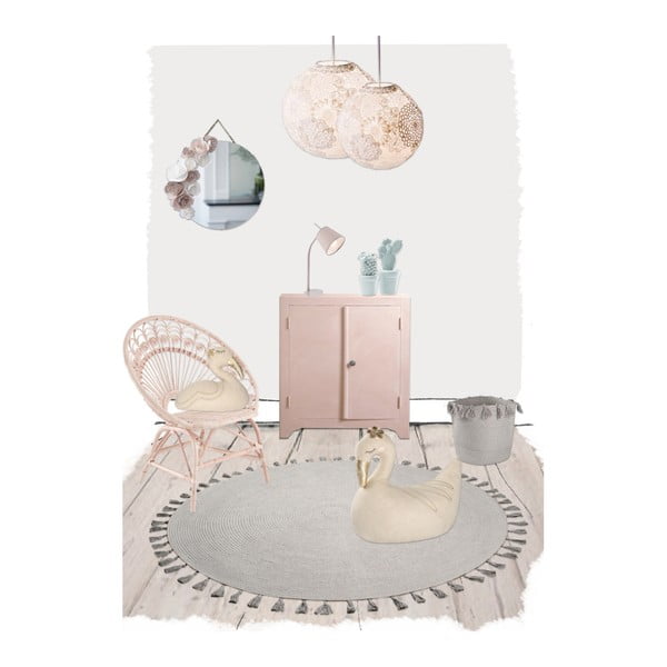 Sivi ručno tkani tepih Nattiot Josephine ∅ 140 cm-image-1