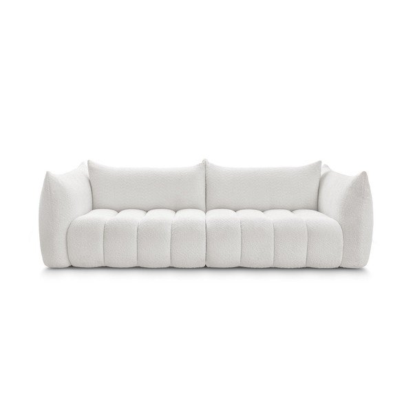 Bijela sofa od bouclé tkanine 286 cm Azra – Bobochic Paris