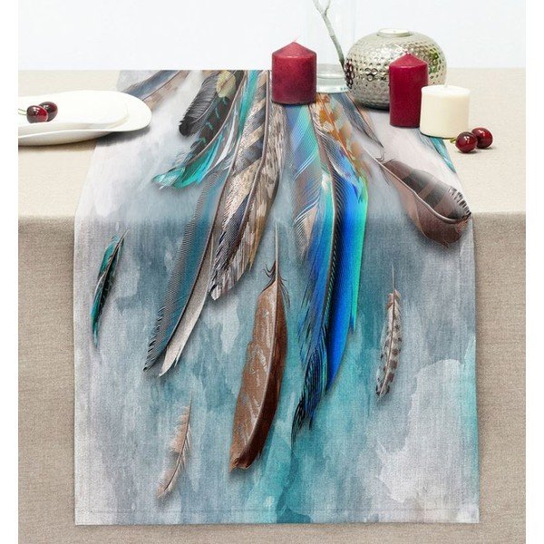 Nadstolnjak 40x130 cm Blue Feather – Mila Home-image-1
