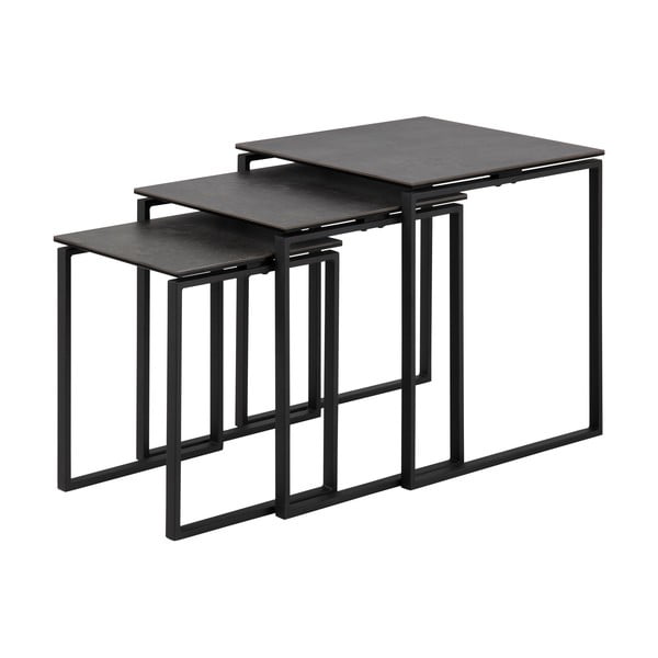 Skup od 3 crne konferencijske stolove s željeznim nogama Acton Katrine-image-3