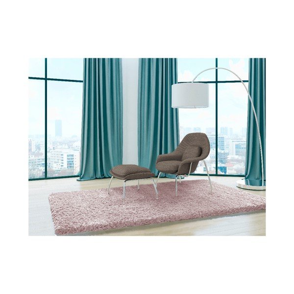 Ružičasti tepih Universal Floki Liso, 200 x 290 cm-image-1
