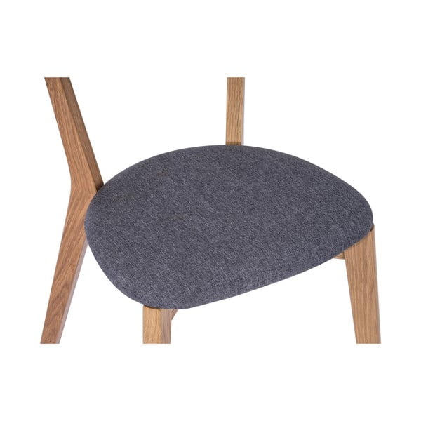 Blagovaonska stolica od hrastovine s sjedištem u sivoj boji Arch - Bonami Selection-image-3